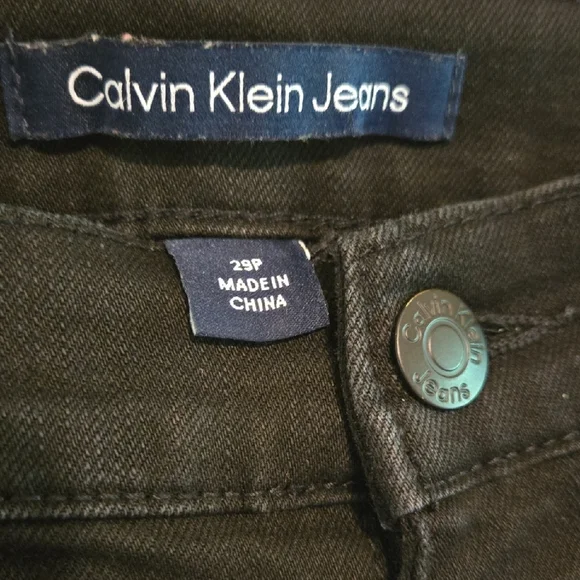 Calvin Klein Black Skinny Jeans Modern Fit 28x27 - Picture 2 of 4
